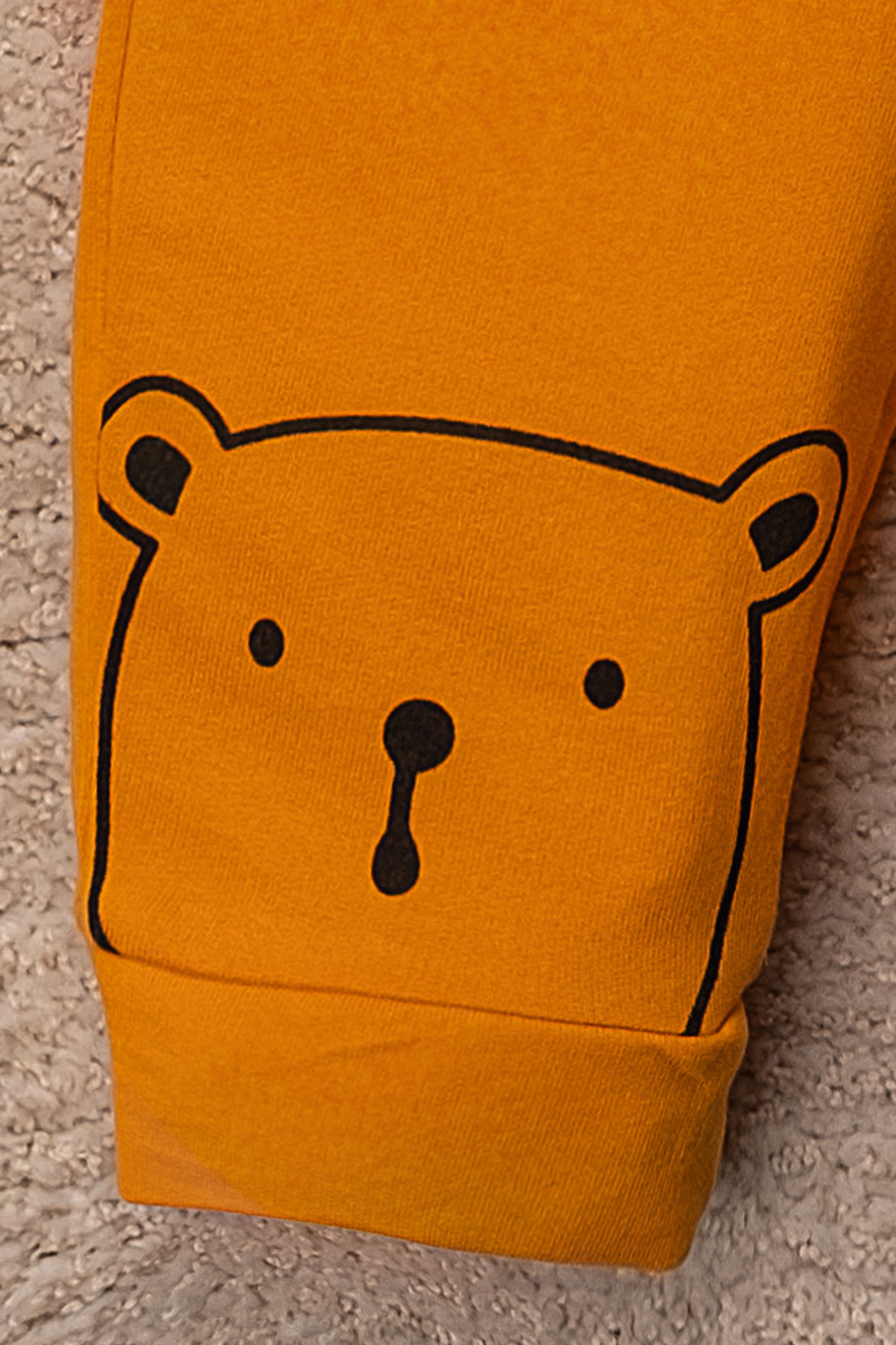 Bebek Takım Smile Bear Nose 2 Li Unisex Bebek Alt Üst Takım 3-24 Aylık