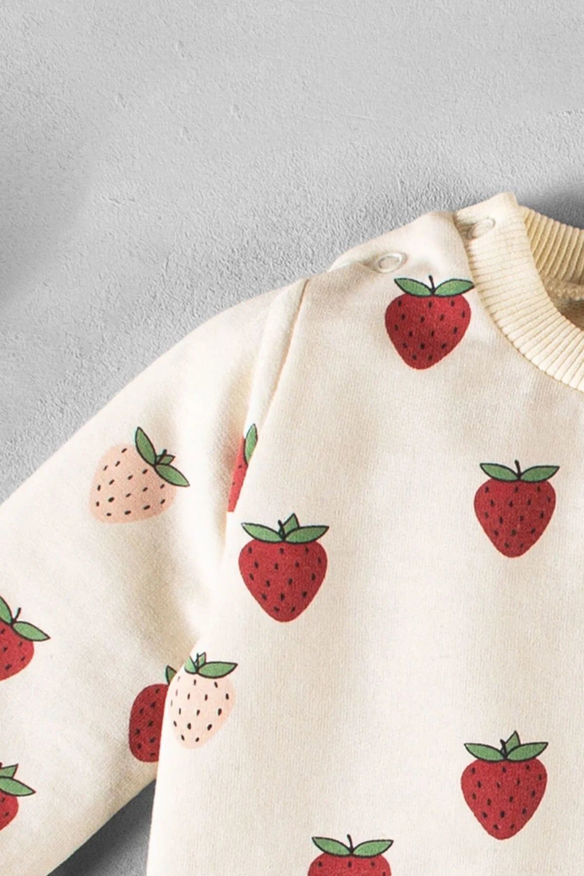Organik Kumaş Desenli 2'li Unisex Bebek Takım