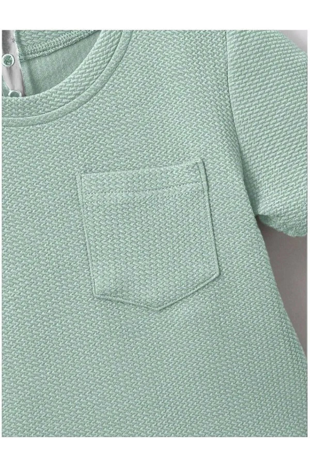 Unisex Pamuklu Waffle Kumaş Cep Detaylı Yazlık 2'li Takım