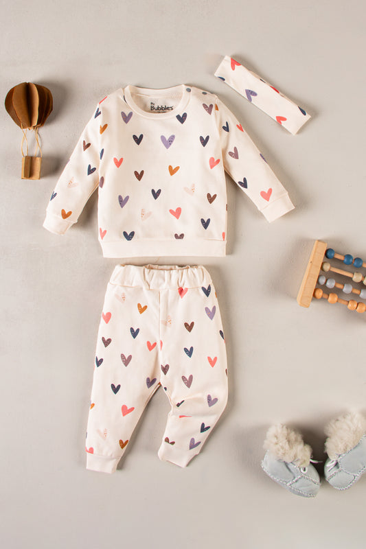 Bebek Takım Organik Kumaş Baskılı Unisex Takım 3-24 Aylık