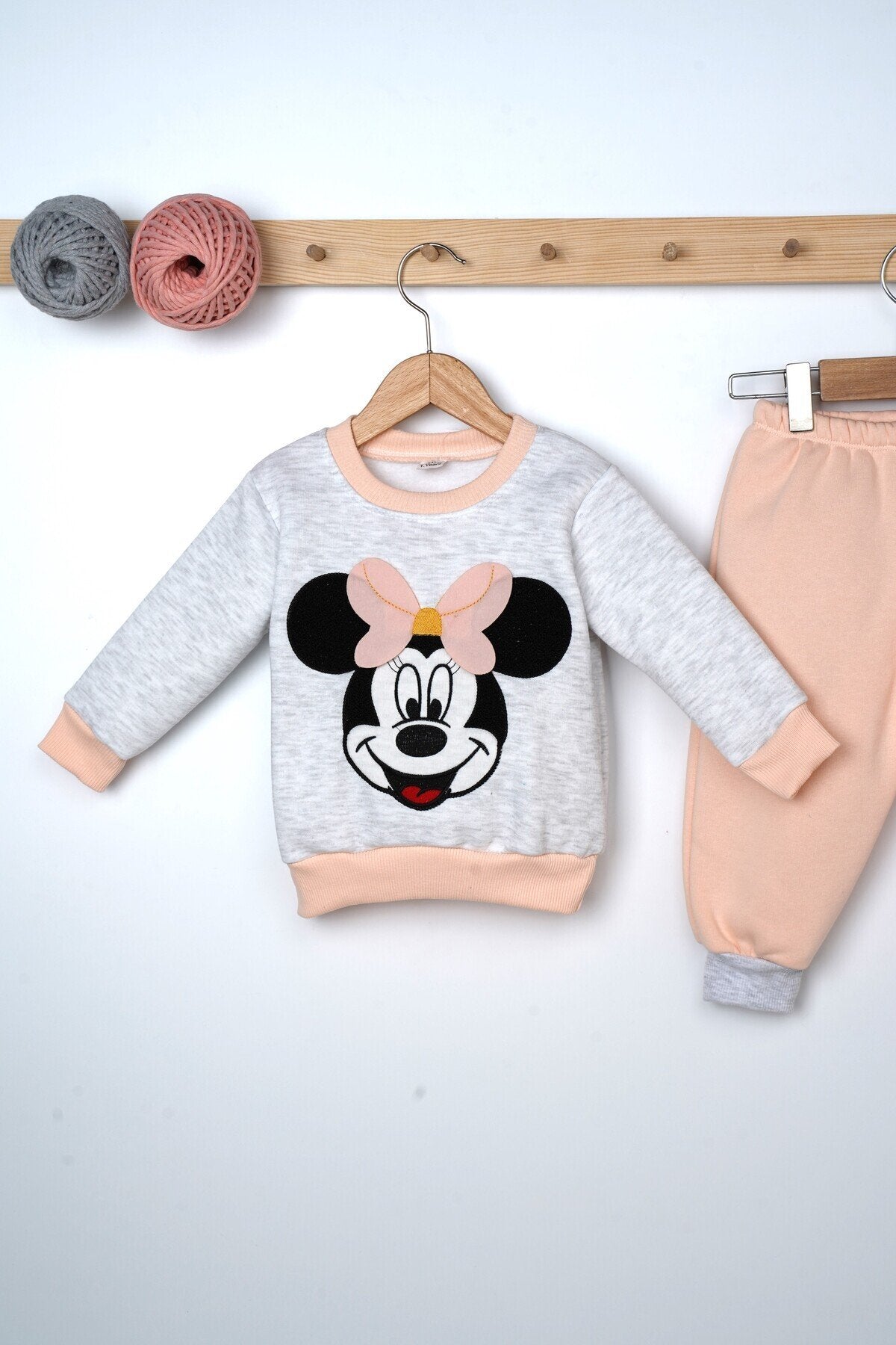 Mickey Desenli Çift Renk 2 Parça Bebek Takım