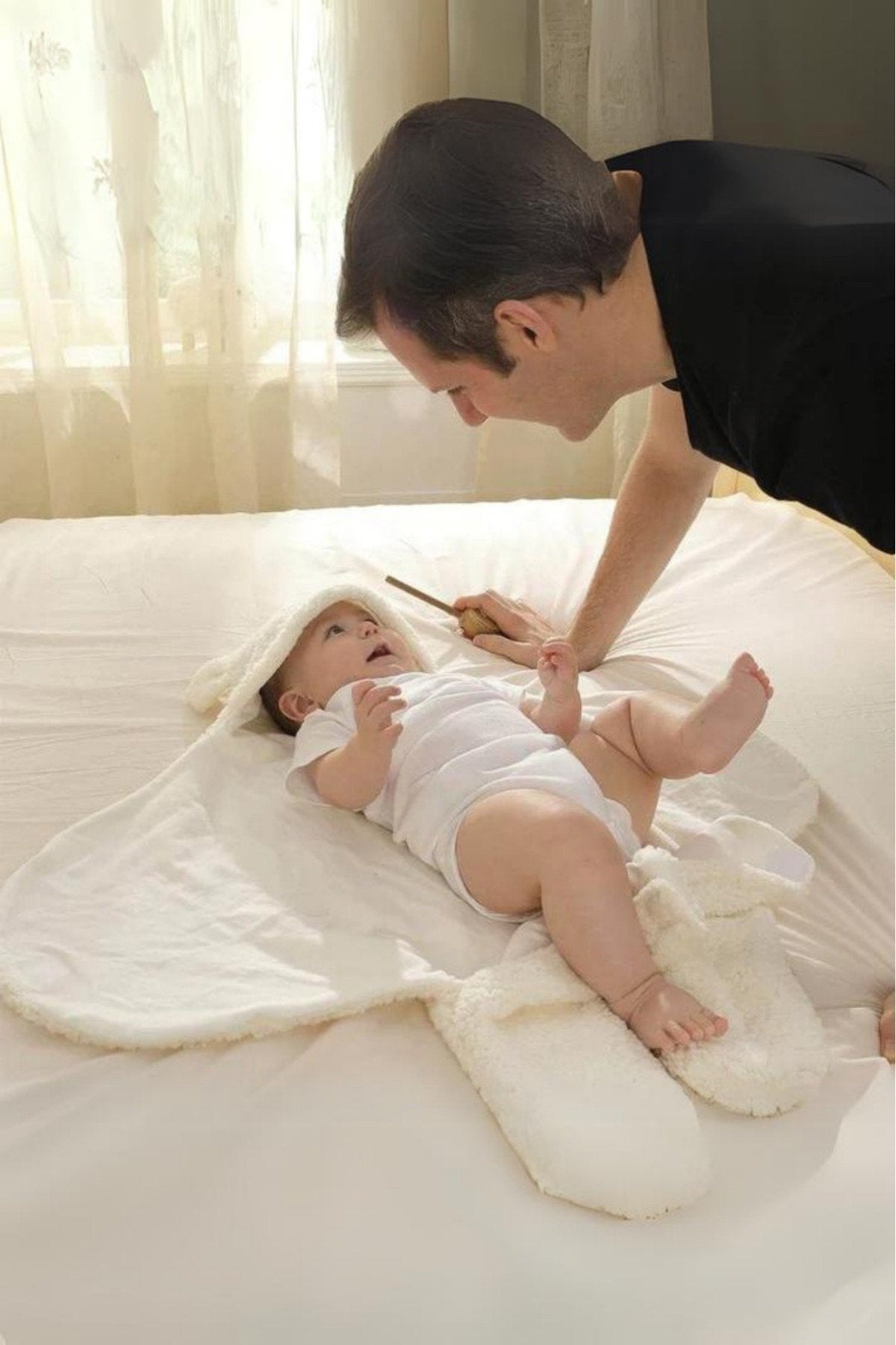 0 - 12 Ay Kulaklı Welsoft Dış Kundak Bebek Battaniye