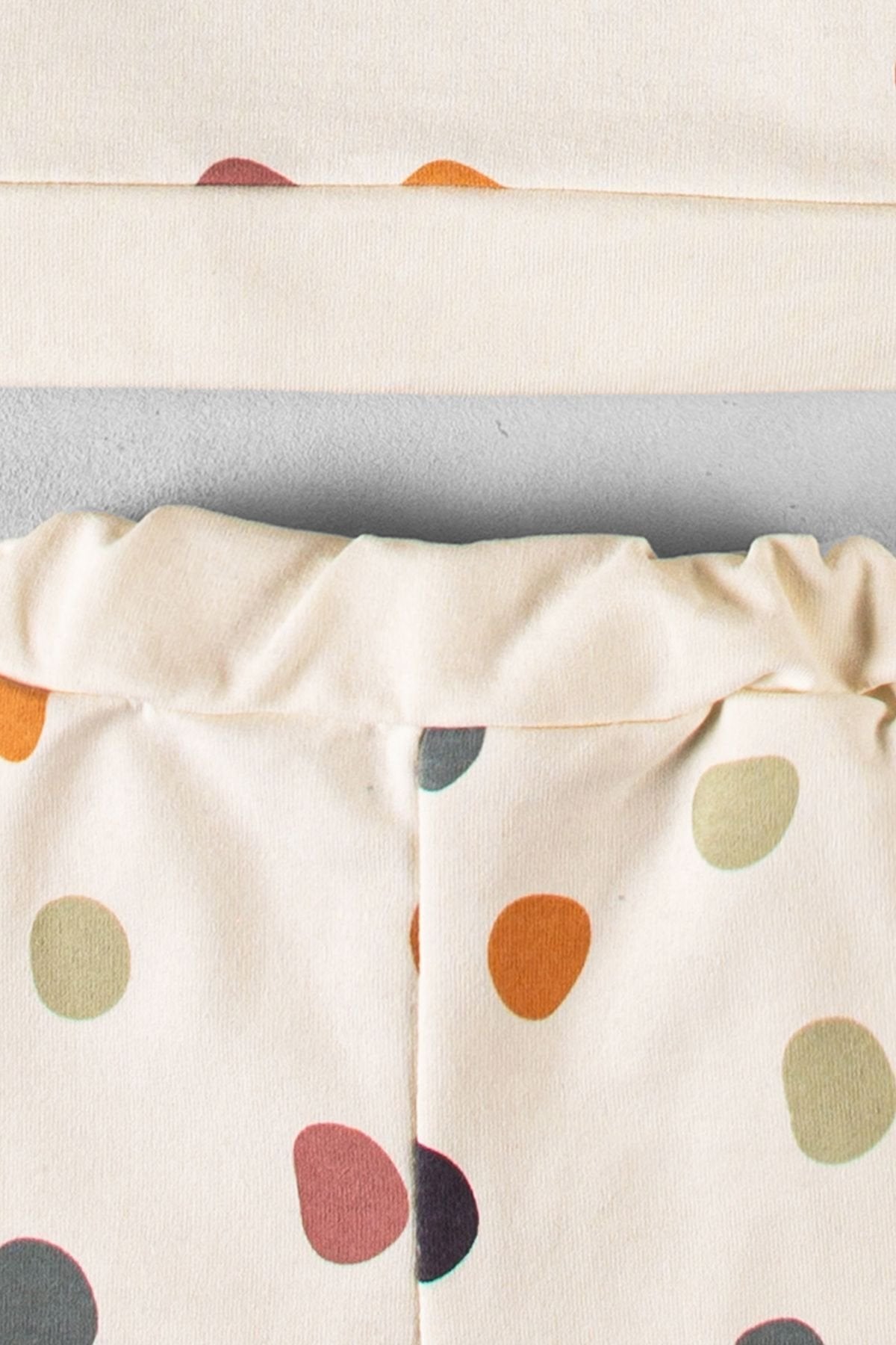 Organik Kumaş Desenli 2'li Unisex Bebek Takım