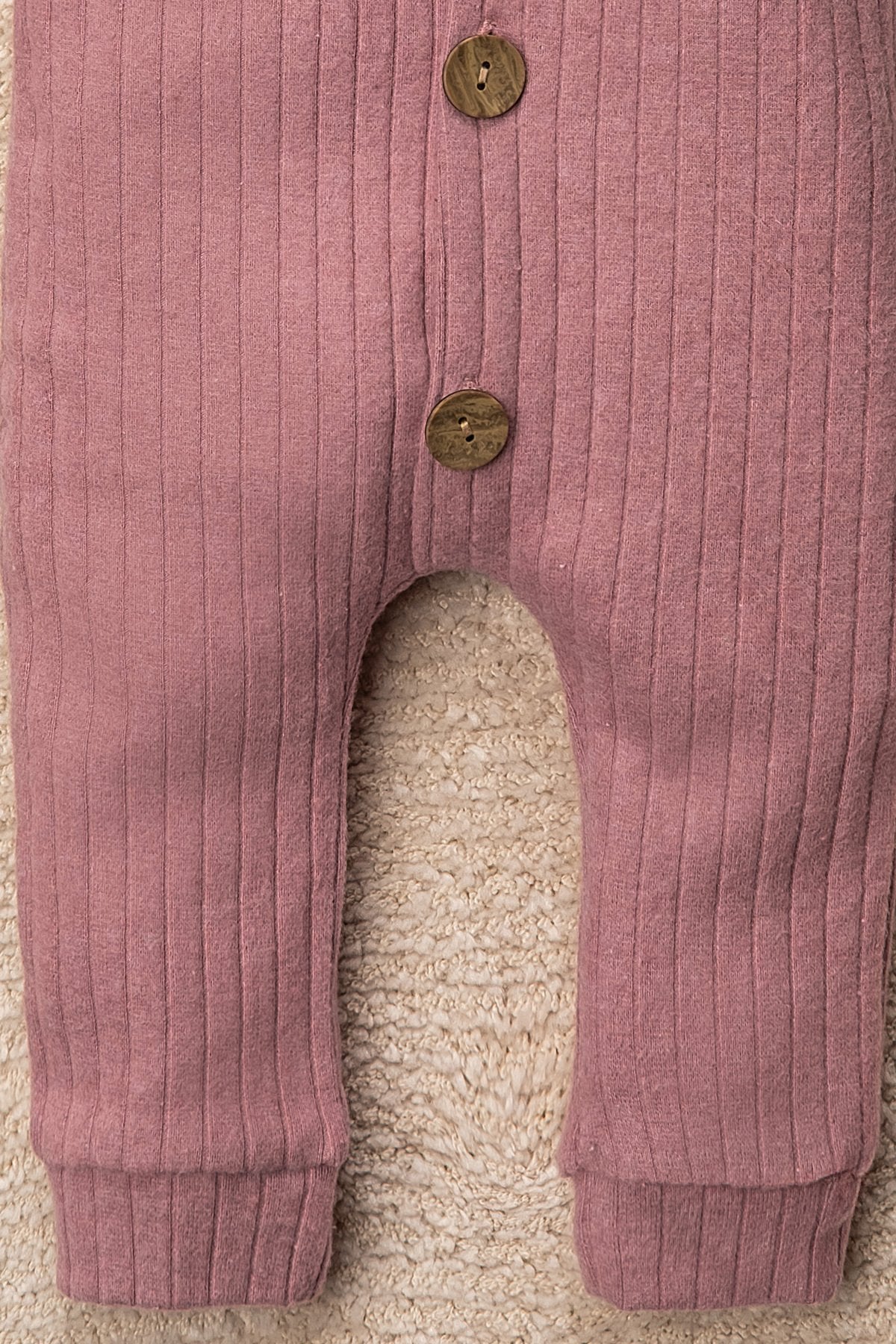 Güneş Armalı Bereli Düz Renk Tulum Bebek Takımı