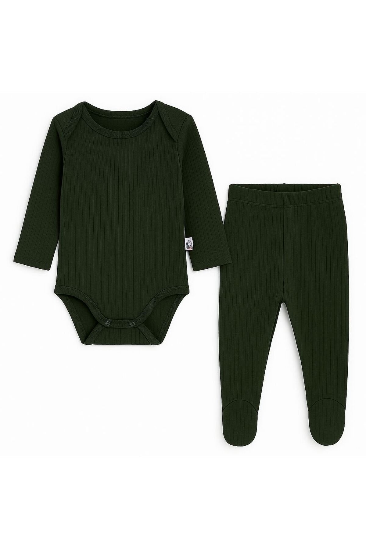 Organik Pamuklu Zıbın Body ve Patikli Alt 6 Parça 3’lü Set Bebek Takımı 0-9 Ay
