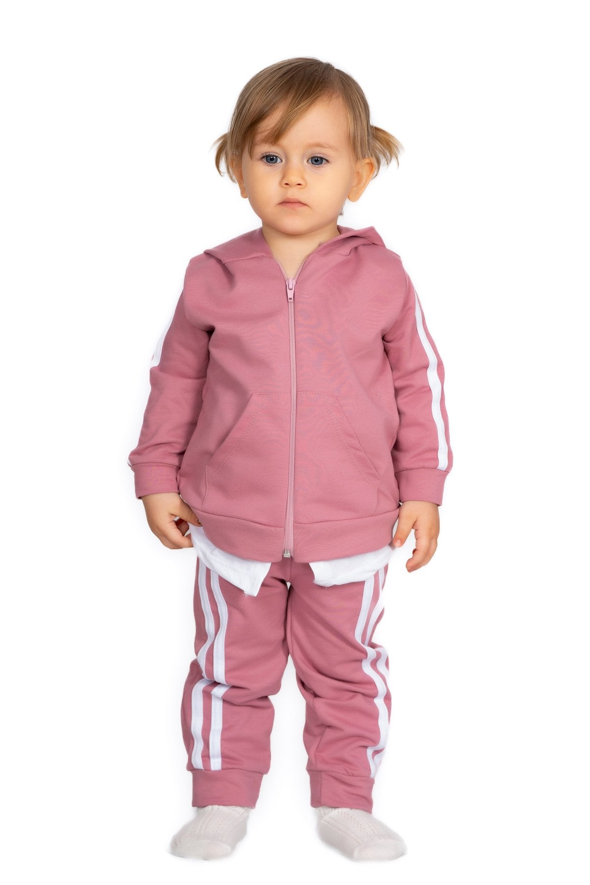 Erkek Bebek Takım Batman Desenli Uzun Kollu Pamuklu Fermuarlı Kapşonlu Bebek Takım 6-24 Ay