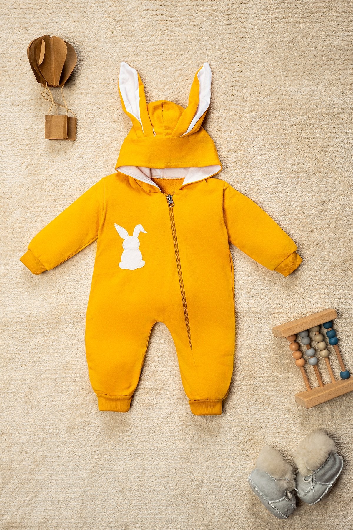 Tavşan Nakışlı  Kulaklı  Tulum