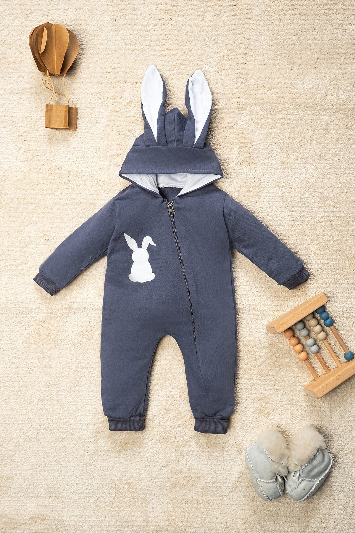 Tavşan Nakışlı  Kulaklı  Tulum