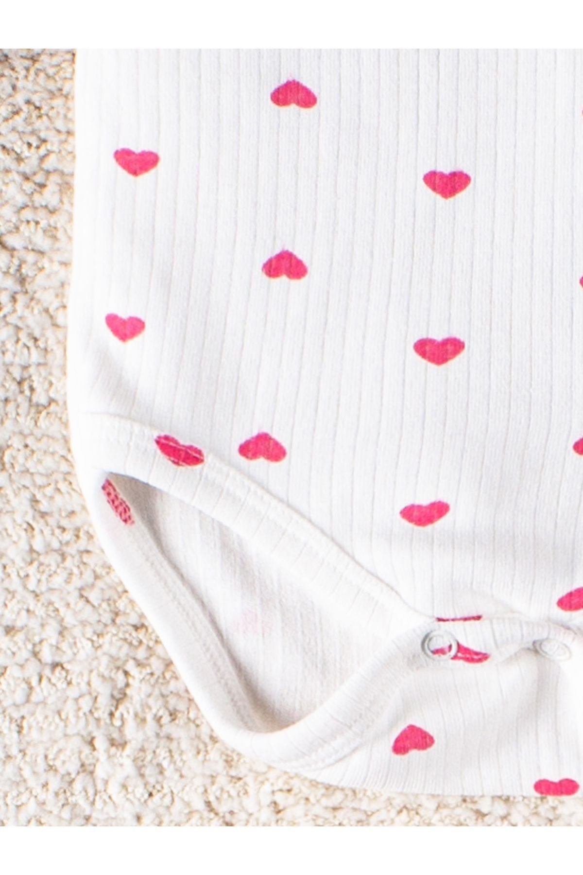 3 Parça Kalpli Fiyonklu Şapkalı Kız Bebek Zıbın Takımı 3'lü