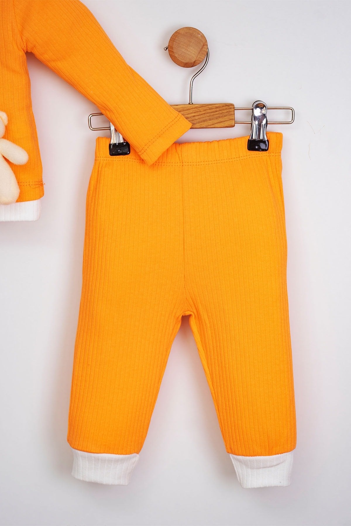 Oyuncak Ayılı 2 Parça Fitilli Kaşkorse Unisex Bebek Takım