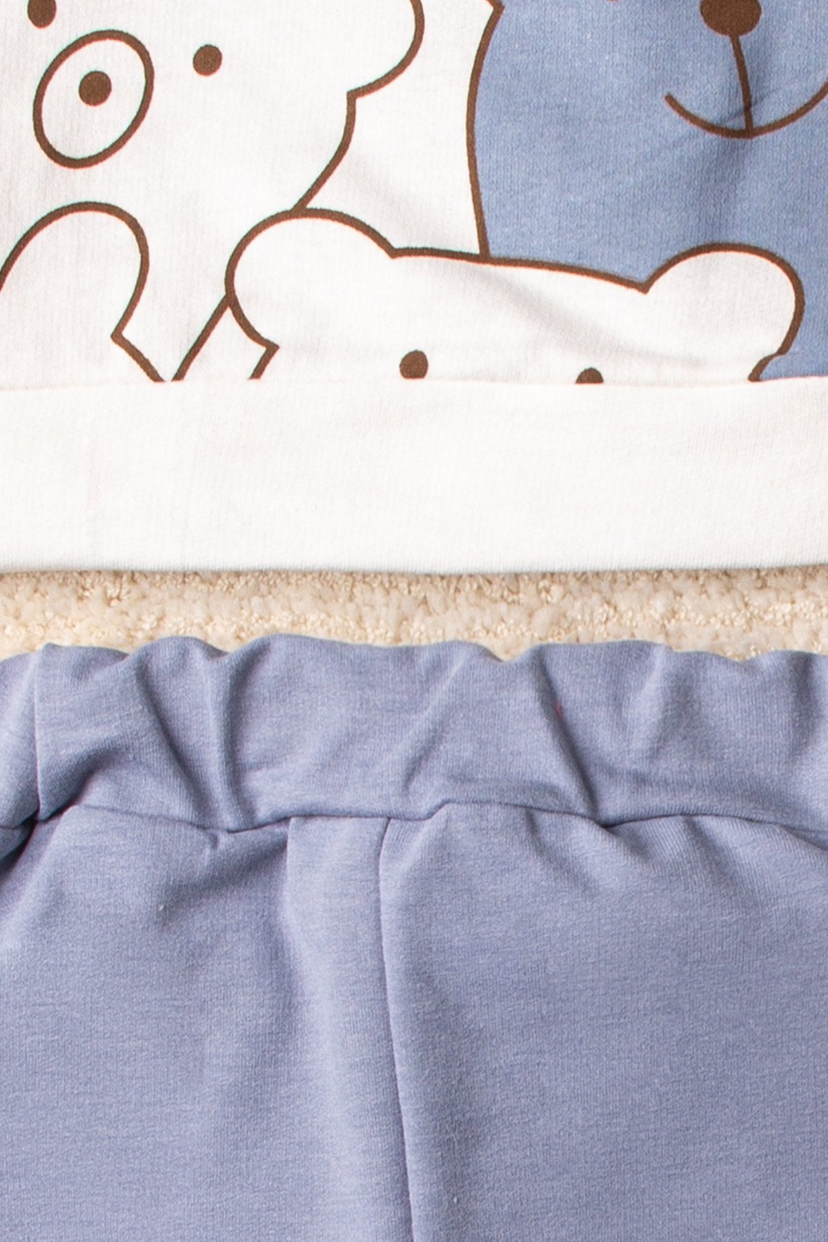 Smile Bear Nose 2 Li Unisex Bebek Alt Üst Takım