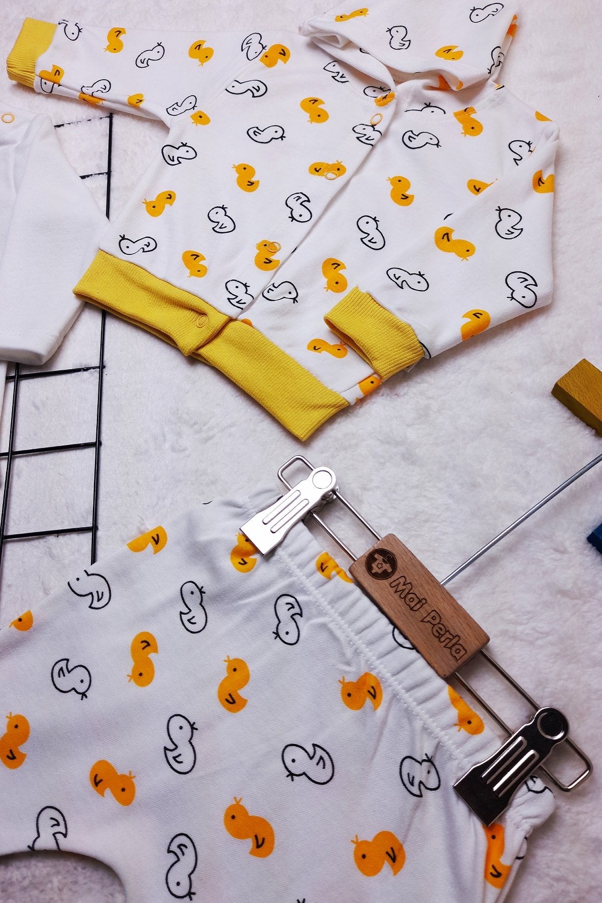 Uğur Böceği Desenli 3'lü Unisex Bebek Takım