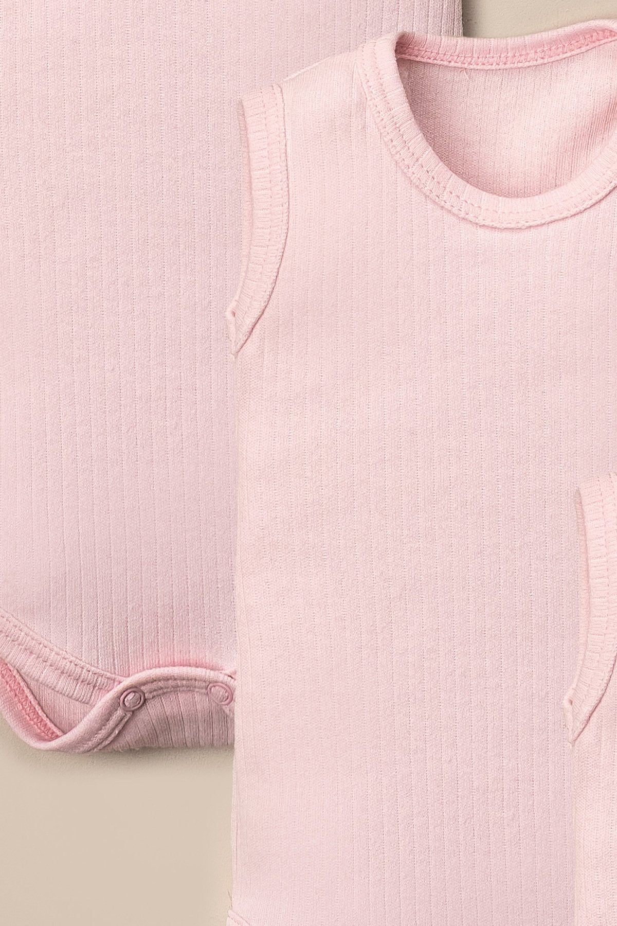 Organik Pamuklu Alttan Çıt Çıtlı 3'lü Body Seti