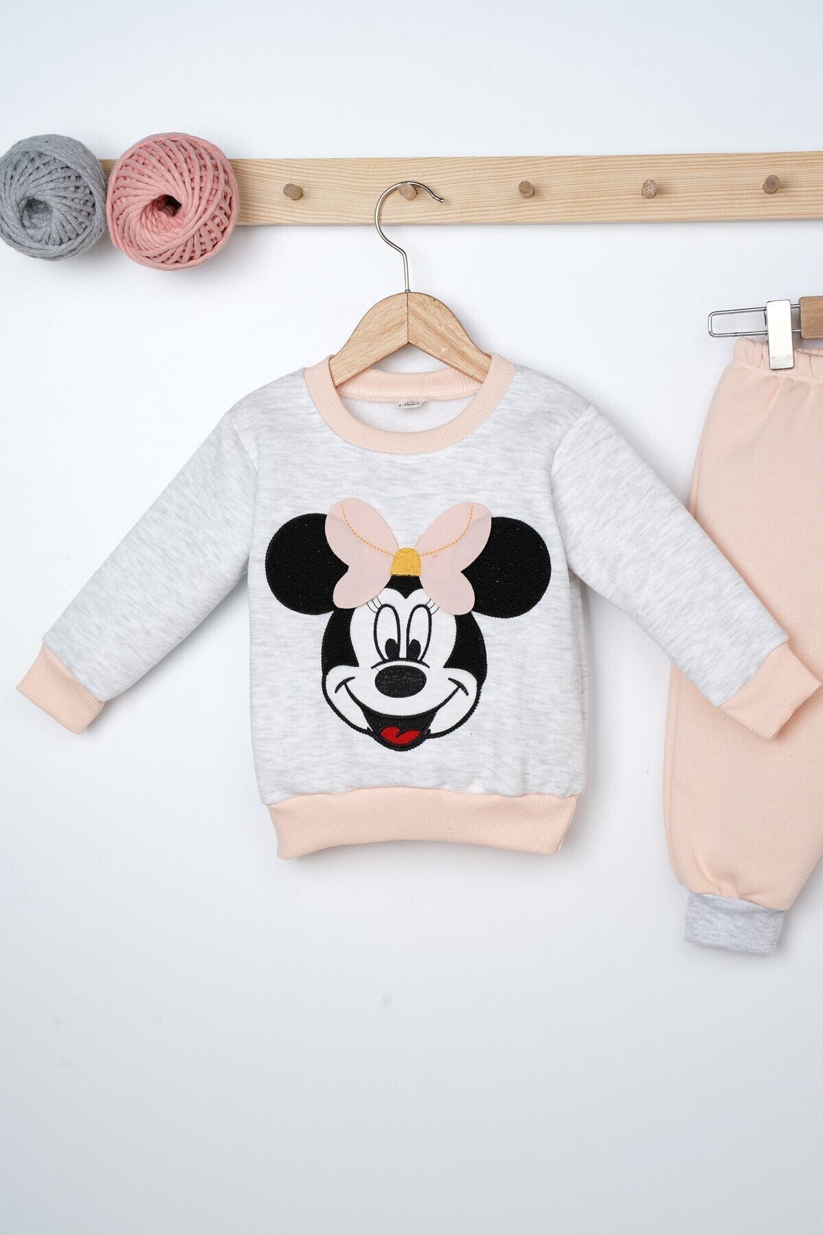 Mickey Desenli Çift Renk 2 Parça Bebek Takım