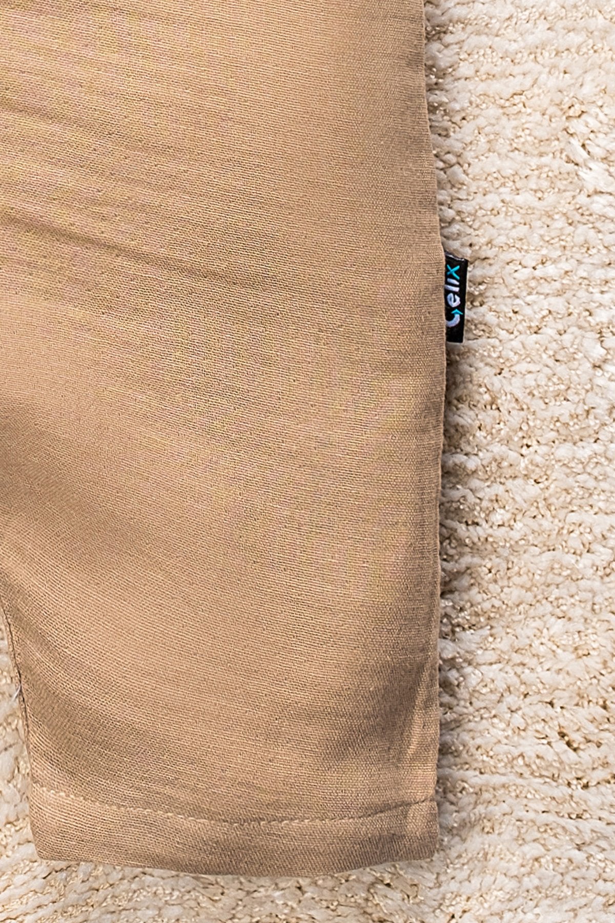 Organik Pamuk Müslin Kumaş Tahta Düğmeli Cepli Tulum