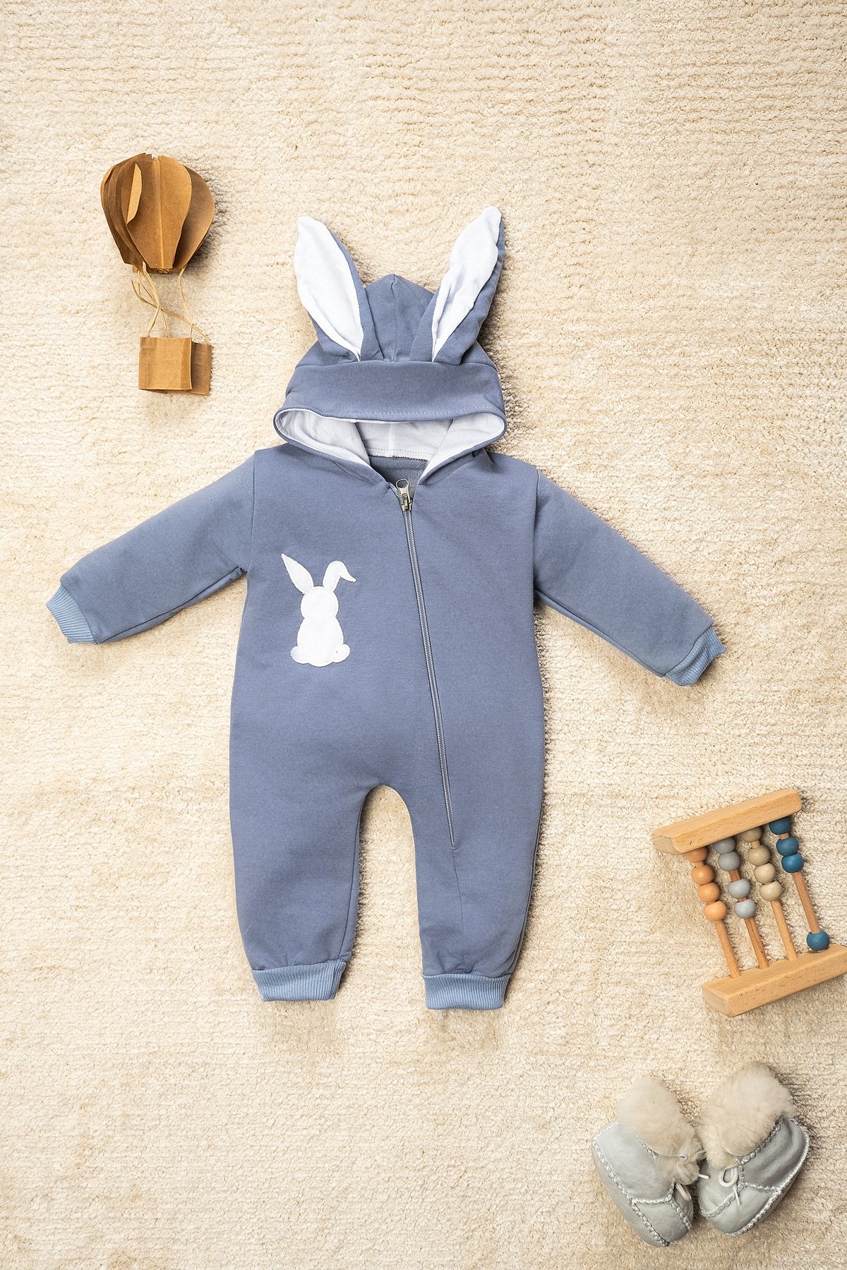 Tavşan Nakışlı  Kulaklı  Tulum