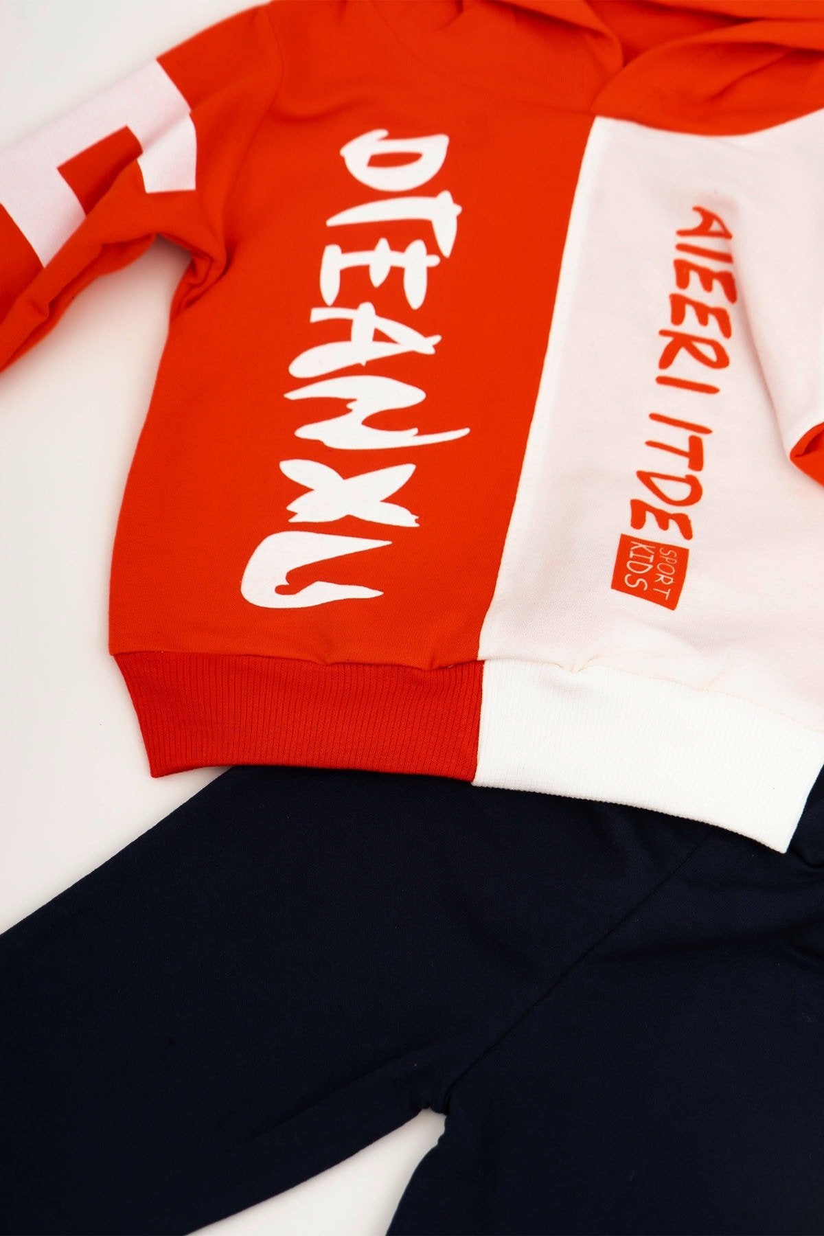 Djeanxu Sport Kid Kapşonlu Alt Üst Bebek 2 Li Takım