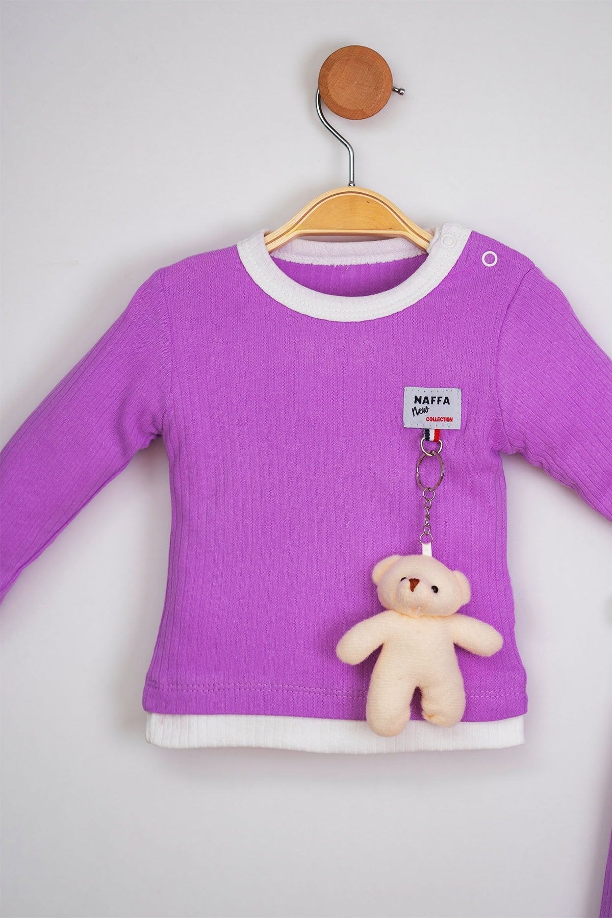Oyuncak Ayılı 2 Parça Fitilli Kaşkorse Unisex Bebek Takım
