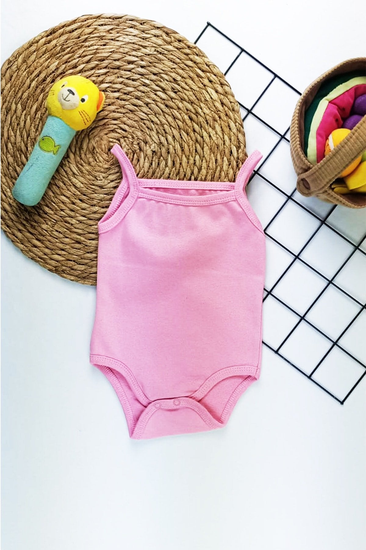 Kız Bebek Ip Askılı Body Zıbın