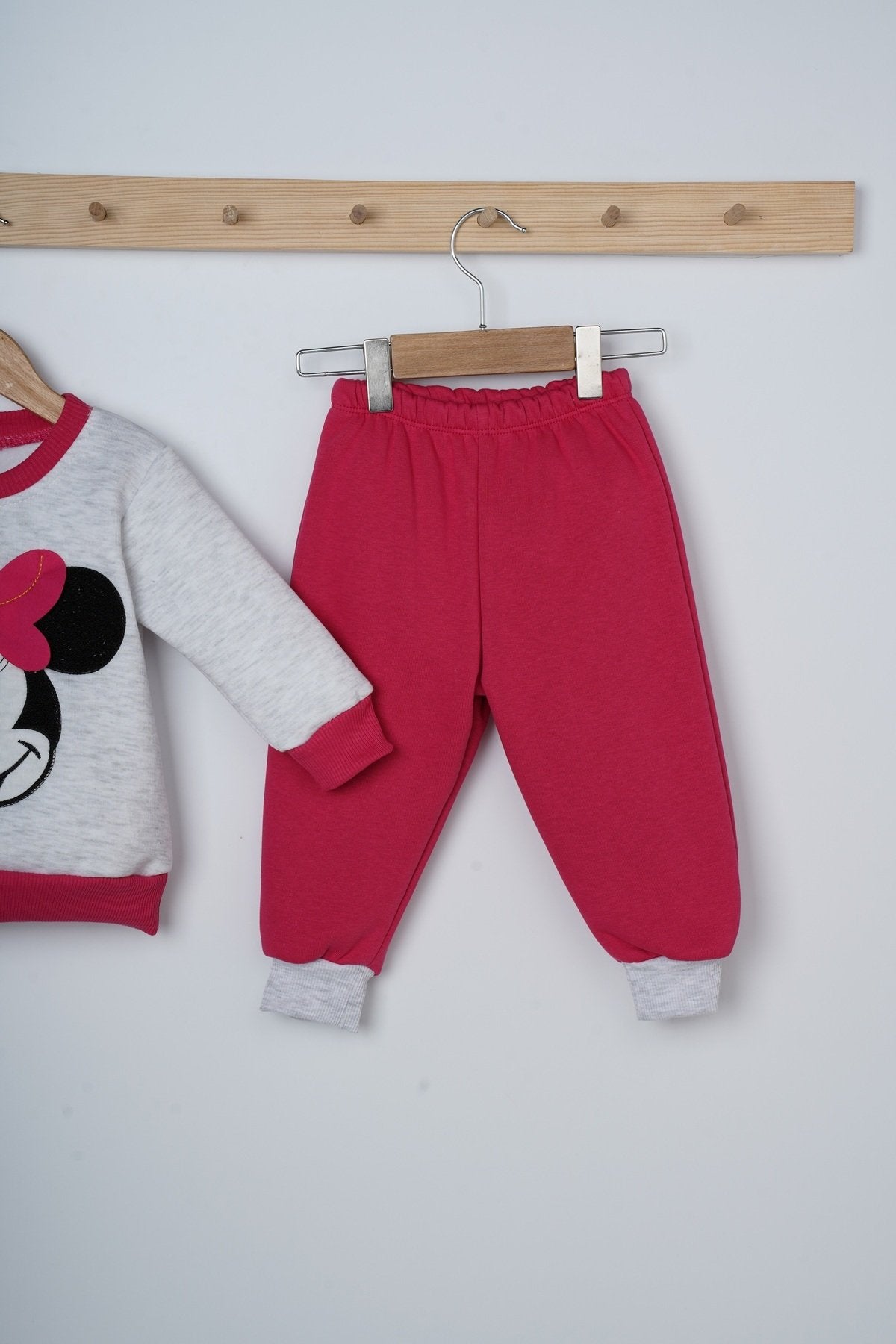 Mickey Desenli Çift Renk 2 Parça Bebek Takım