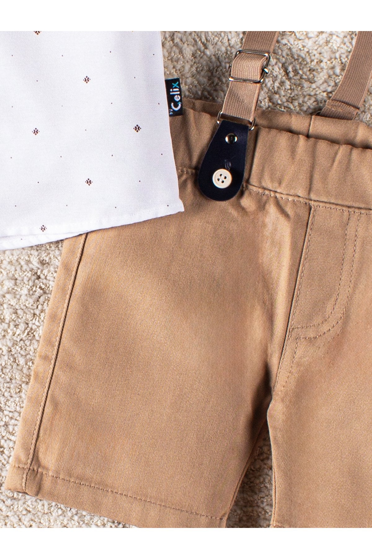 4 Parça Yazlık Erkek Çocuk Gömlekli Slopetli Özel Gün Takım