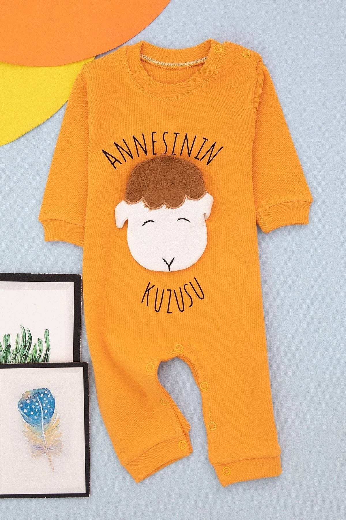 Annesinin Kuzusu Baskılı Pembe Bebek Takım