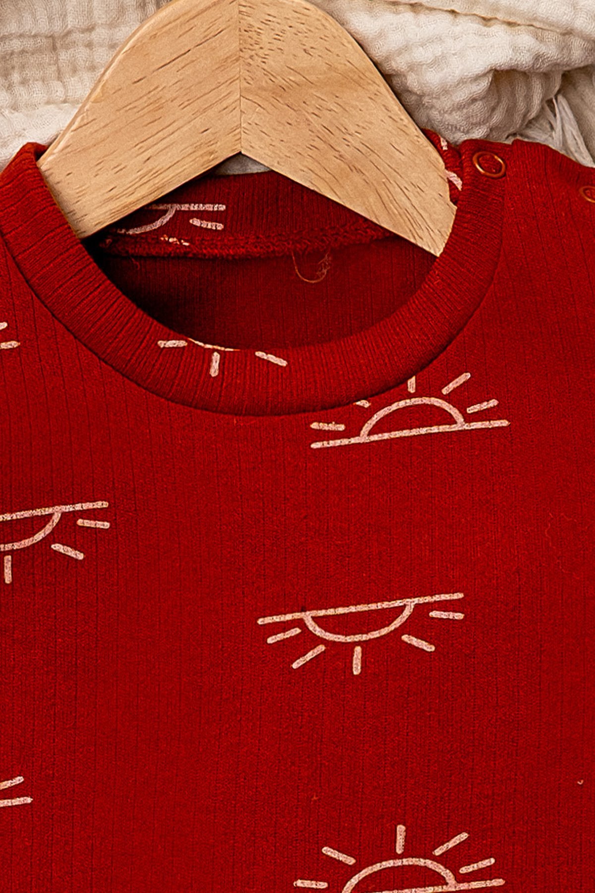 Alt Üst Güneş Desenli 2 li Bebek Takımı