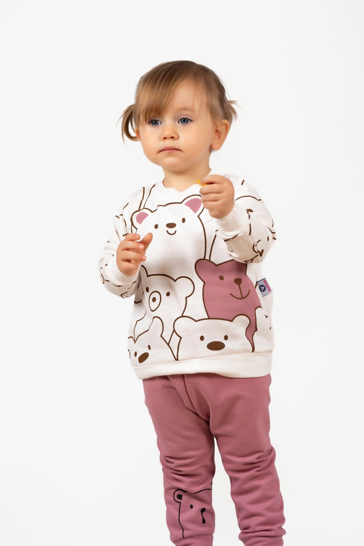 Smile Bear Nose 2 Li Unisex Bebek Alt Üst Takım