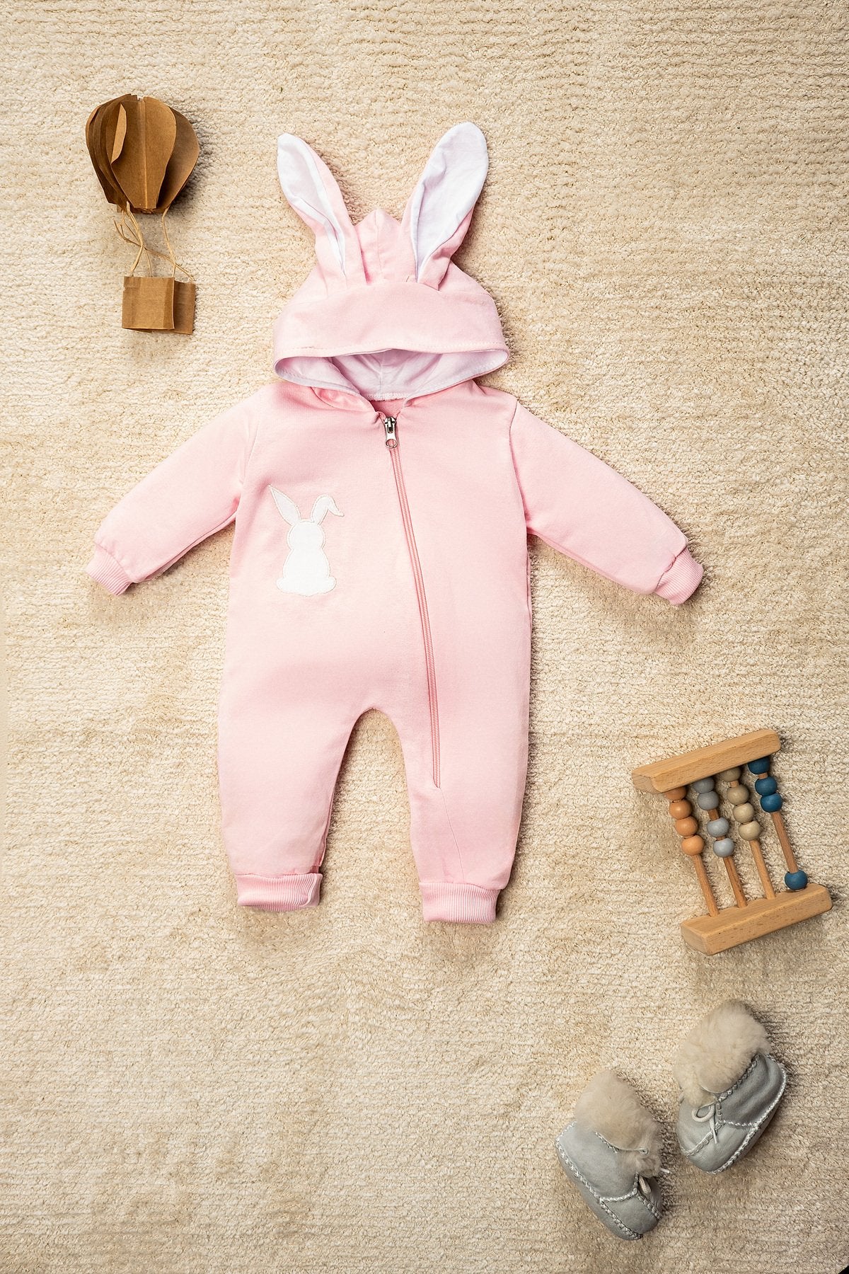 Tavşan Nakışlı  Kulaklı  Tulum