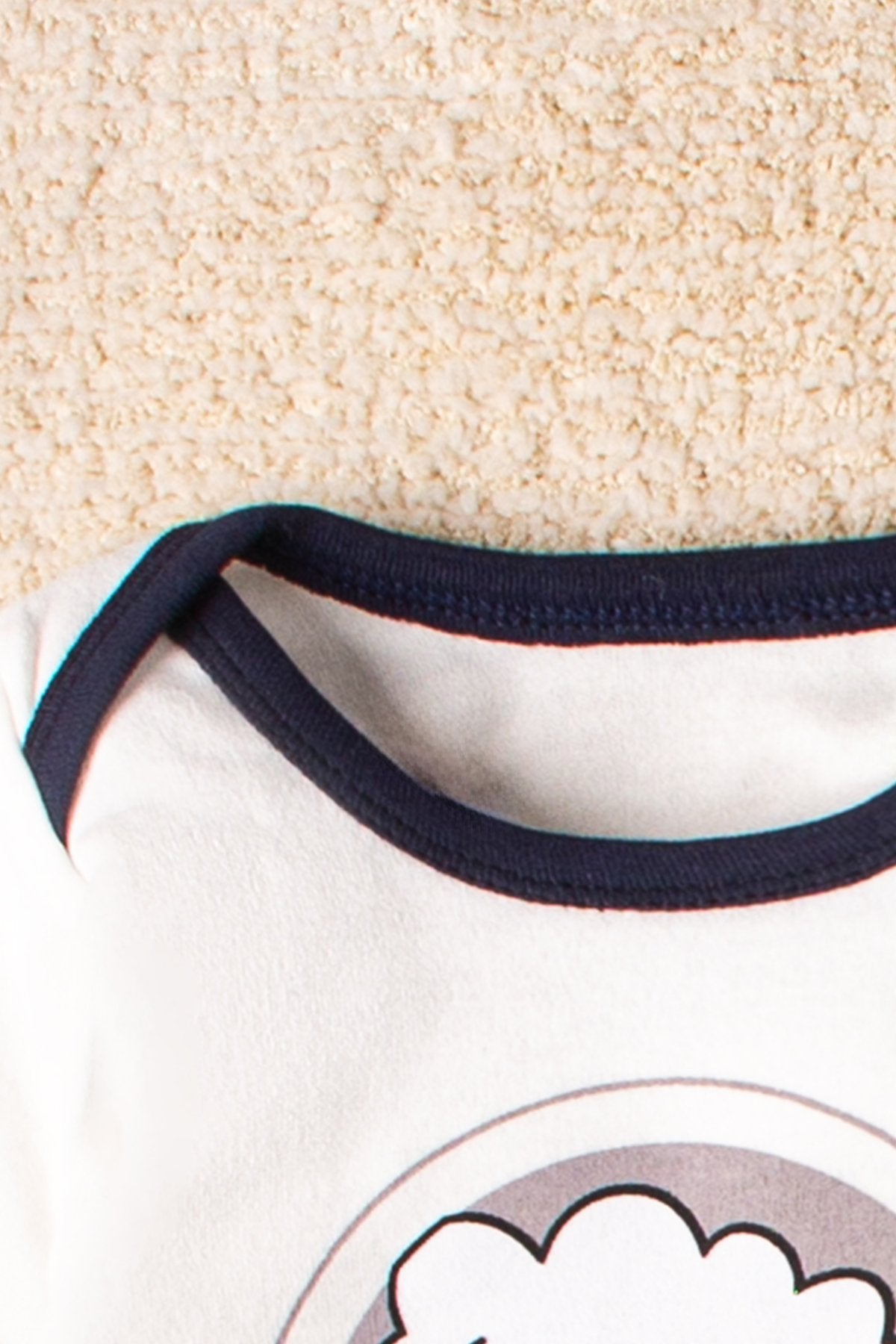 Erkek Renkli Panda Desenli 3 Set 6 Parça Çıtçıtlı Bebek Takım