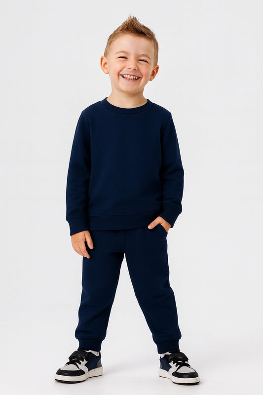 Unisex Karyoka Detaylı İçi Yünlü Kışlık Eşofman Takımı (1-5 Yaş)