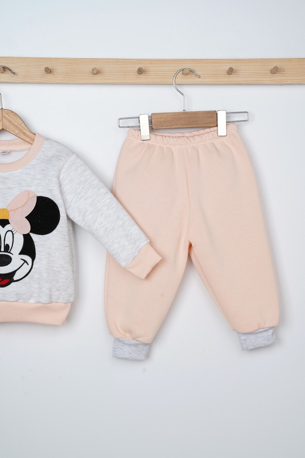 Mickey Desenli Çift Renk 2 Parça Bebek Takım