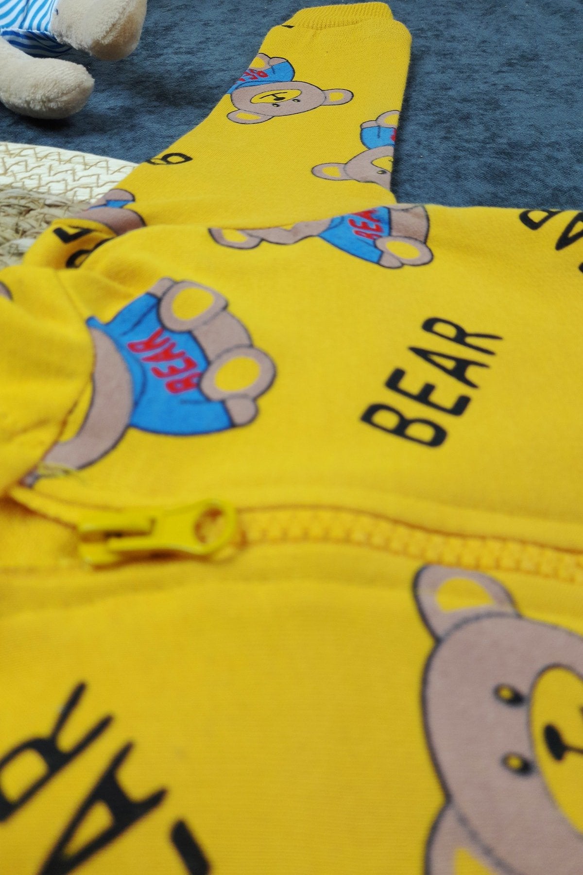 Bear Baskılı Bebek Takım 3'lü