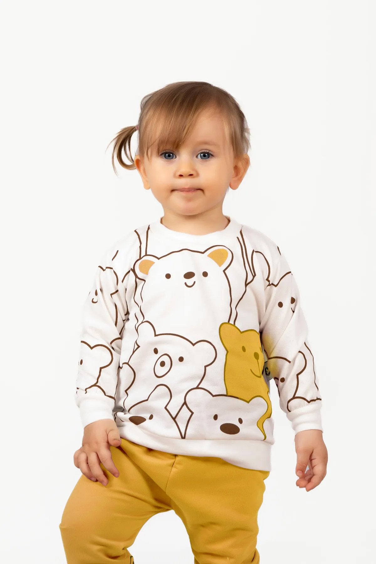 Smile Bear Nose 2 Li Unisex Bebek Alt Üst Takım
