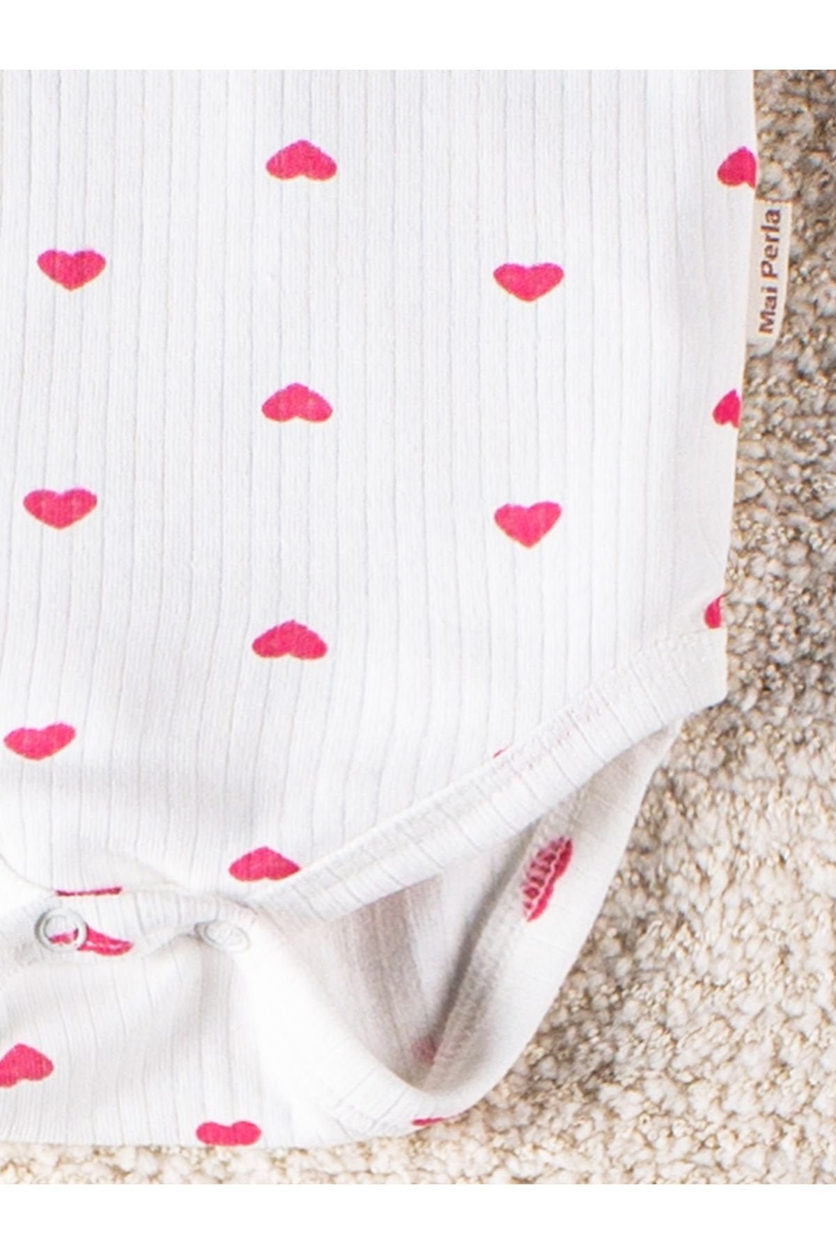 3 Parça Kalpli Fiyonklu Şapkalı Kız Bebek Zıbın Takımı 3'lü