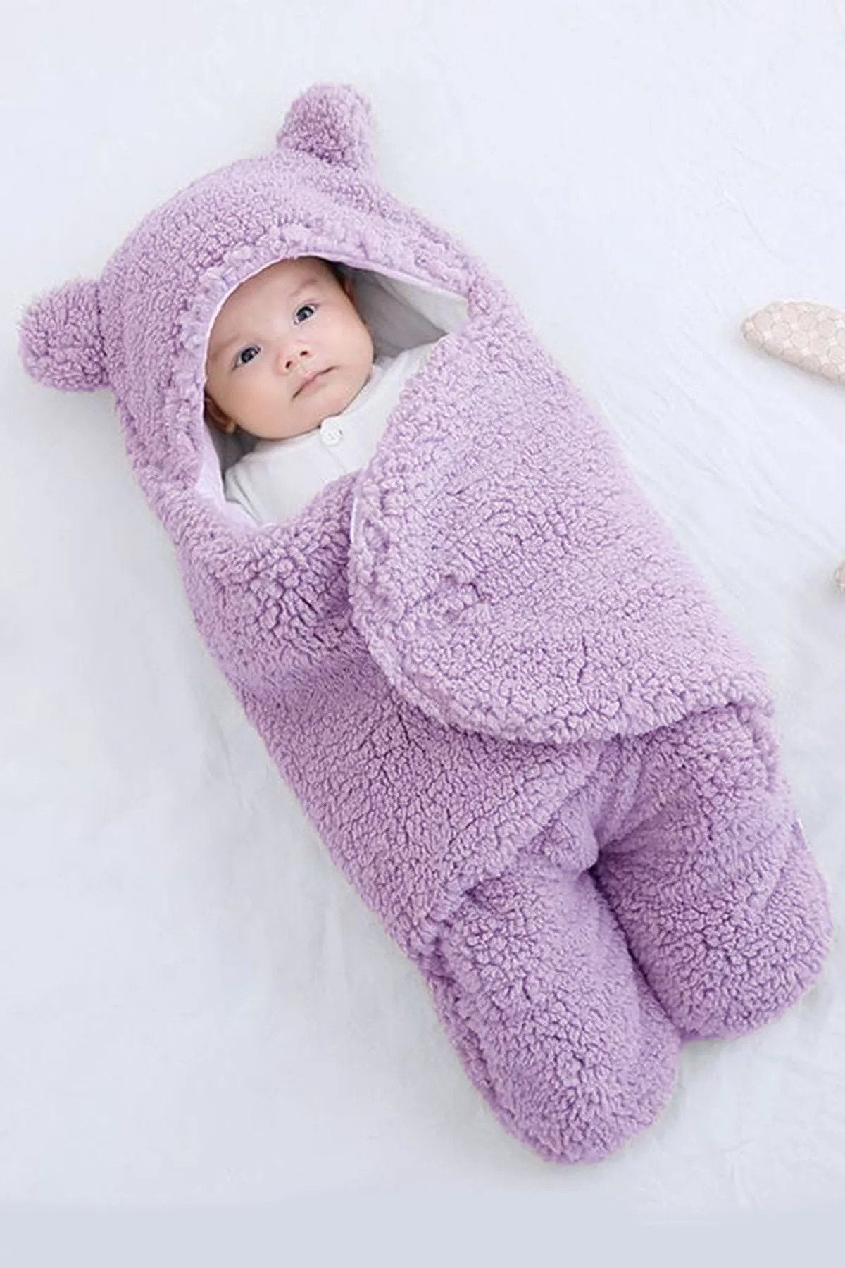 0 - 12 Ay Kulaklı Welsoft Dış Kundak Bebek Battaniye