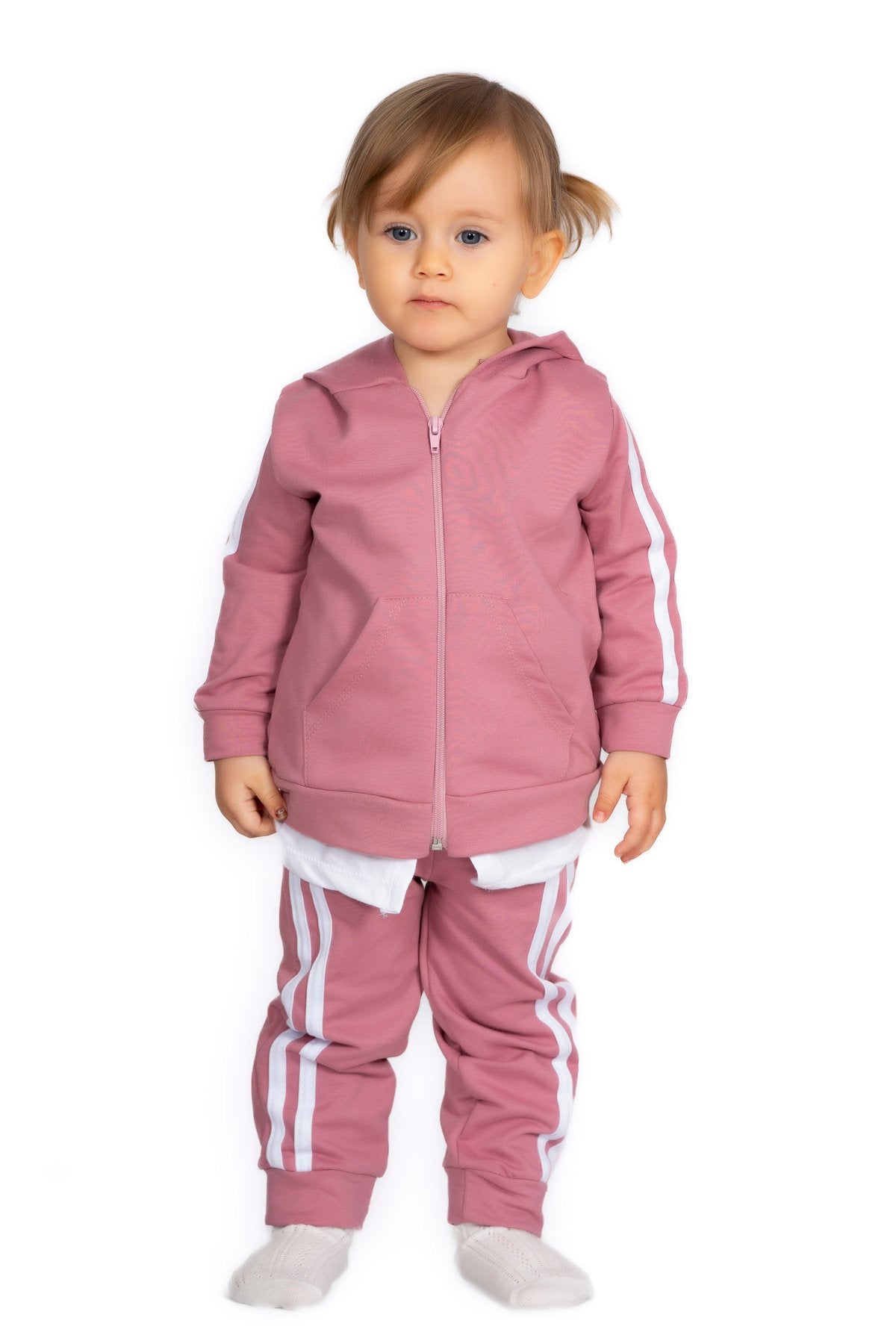 Erkek Bebek Takım Batman Desenli Uzun Kollu Pamuklu Fermuarlı Kapşonlu Bebek Takım 6-24 Ay