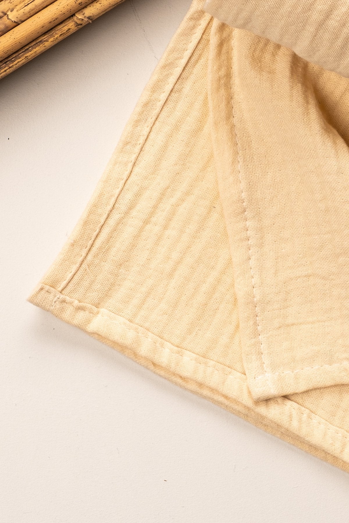 4 Kat Müslin Organik Pamuk 90x90 Naturel Bebek Çocuk Battaniye