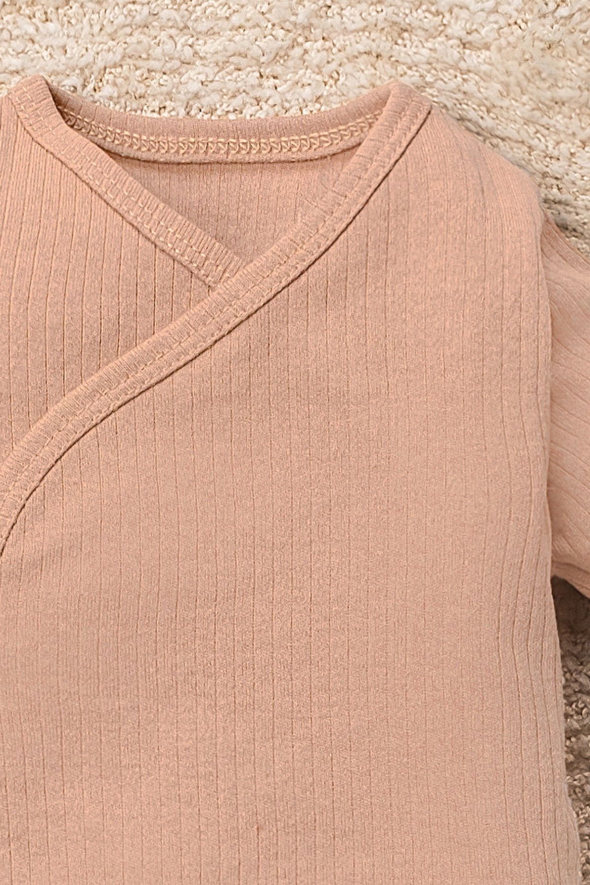 Düz Renk Organik Pamuk Kutulu 5 Parça Hastane Çıkış Seti