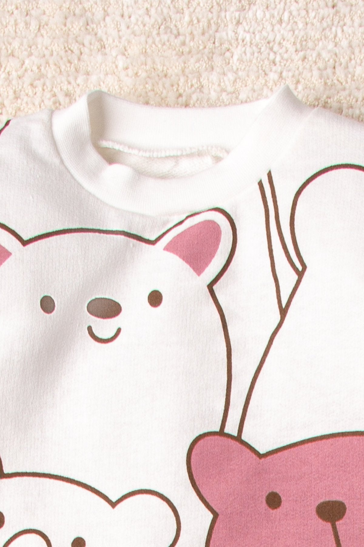 Smile Bear Nose 2 Li Unisex Bebek Alt Üst Takım