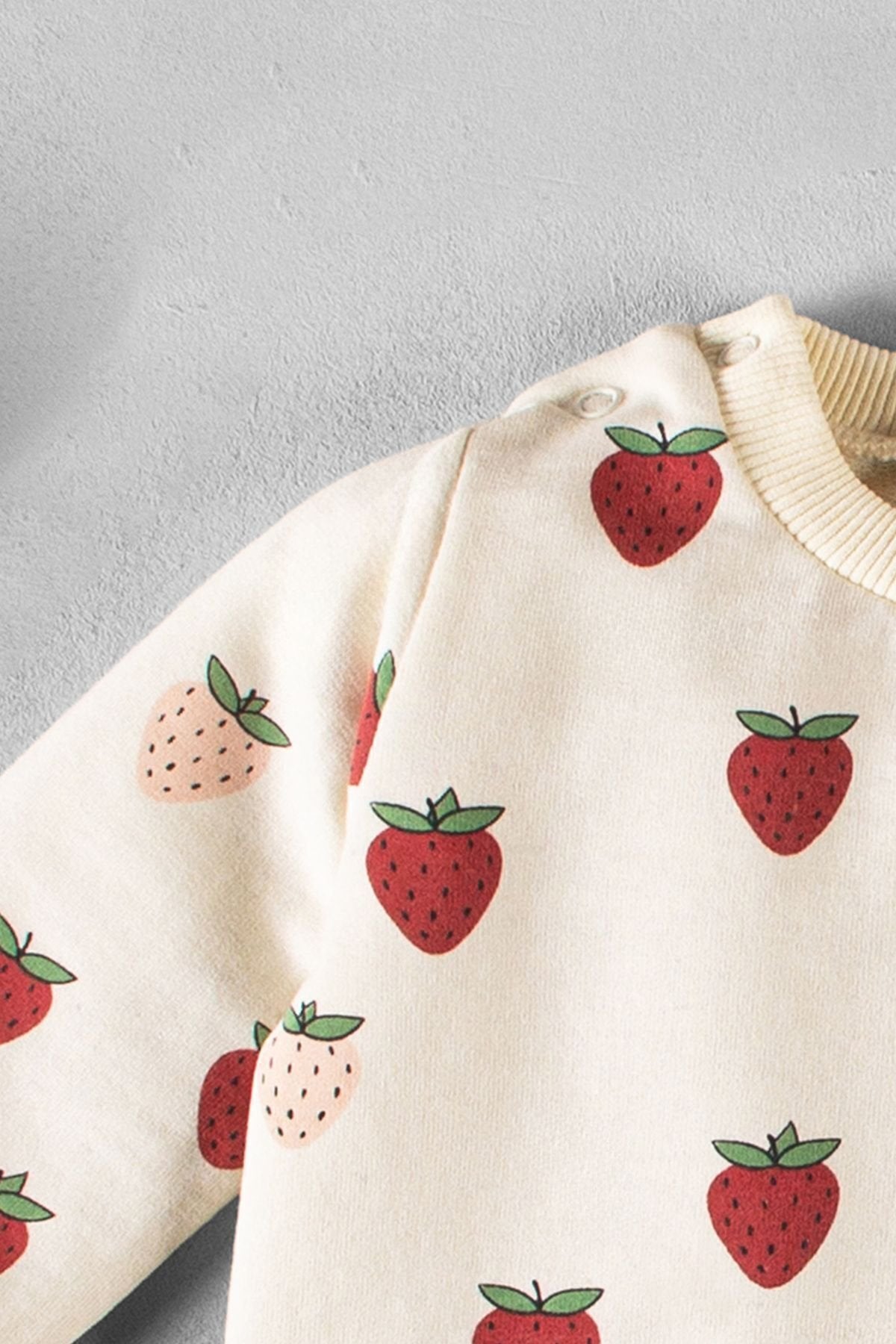Organik Kumaş Desenli 2'li Unisex Bebek Takım