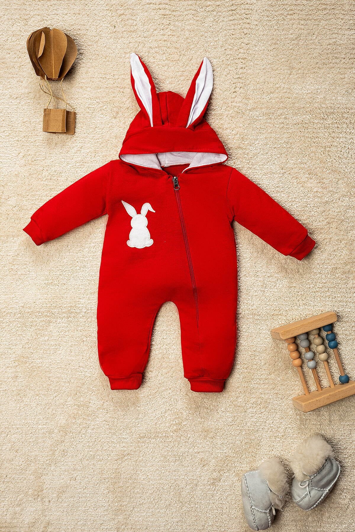 Tavşan Nakışlı  Kulaklı  Tulum