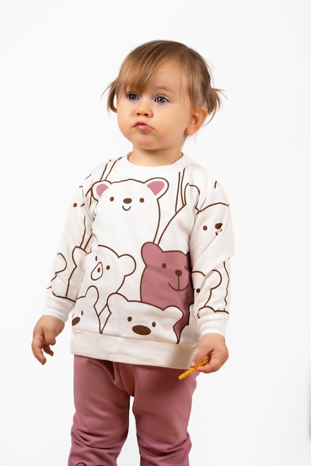 Smile Bear Nose 2 Li Unisex Bebek Alt Üst Takım