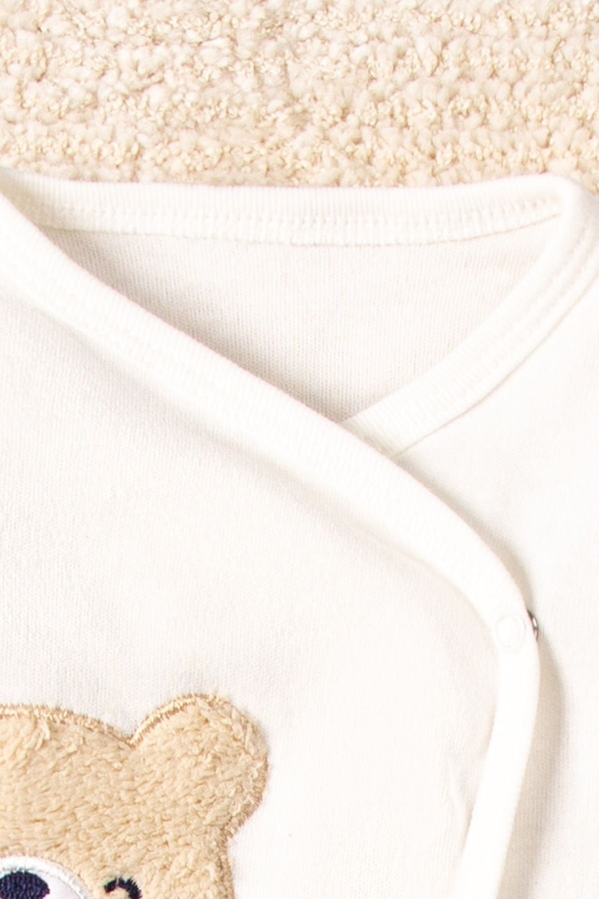 Fiyonklu Ayı Lüx Organik Yeni Doğan Hastane Çıkışı Kutulu Zıbın Seti