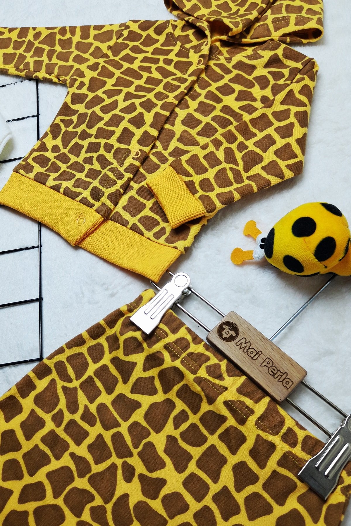 Uğur Böceği Desenli 3'lü Unisex Bebek Takım