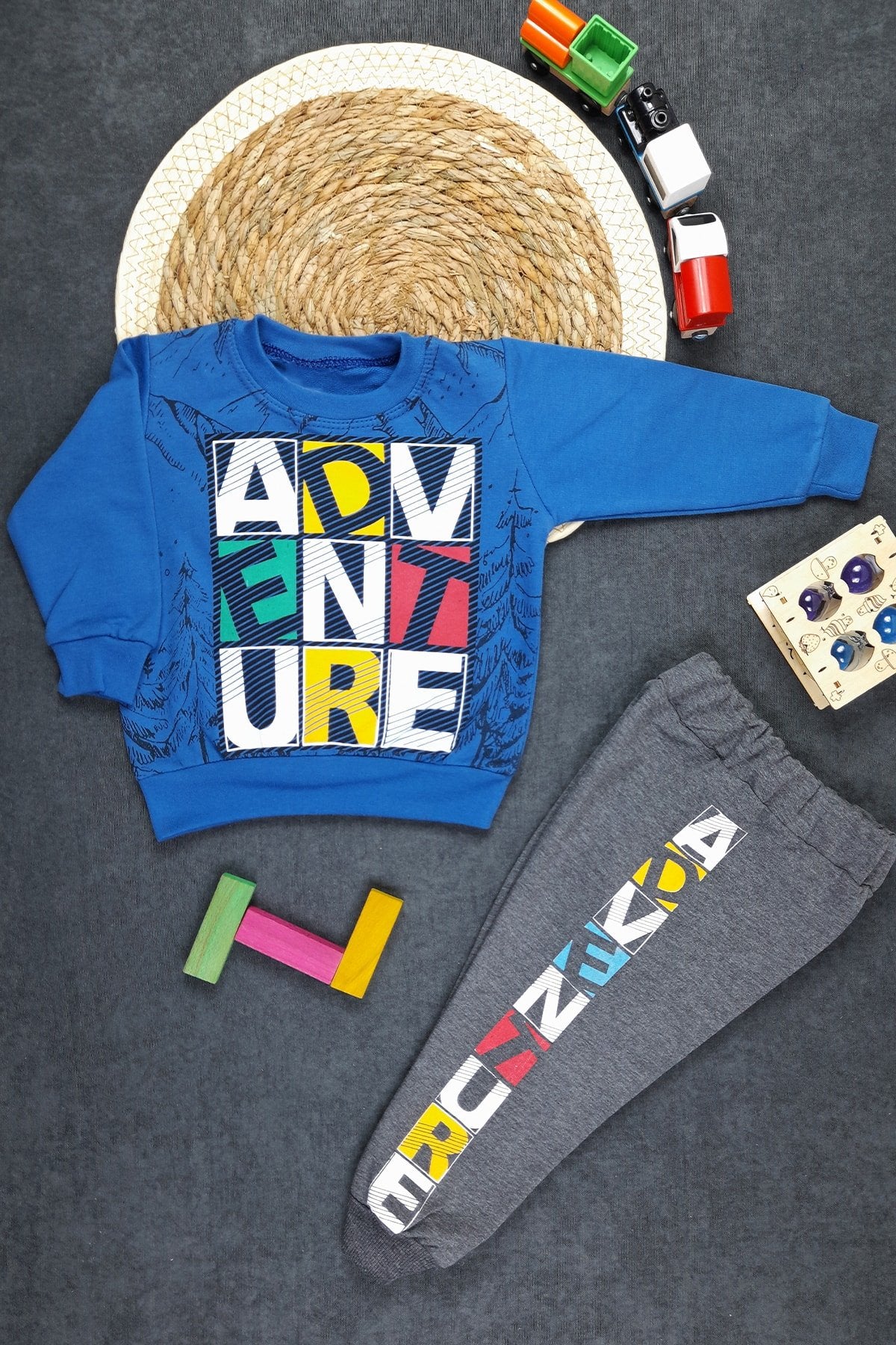 Adventure Baskılı 2'li Bebek Takım