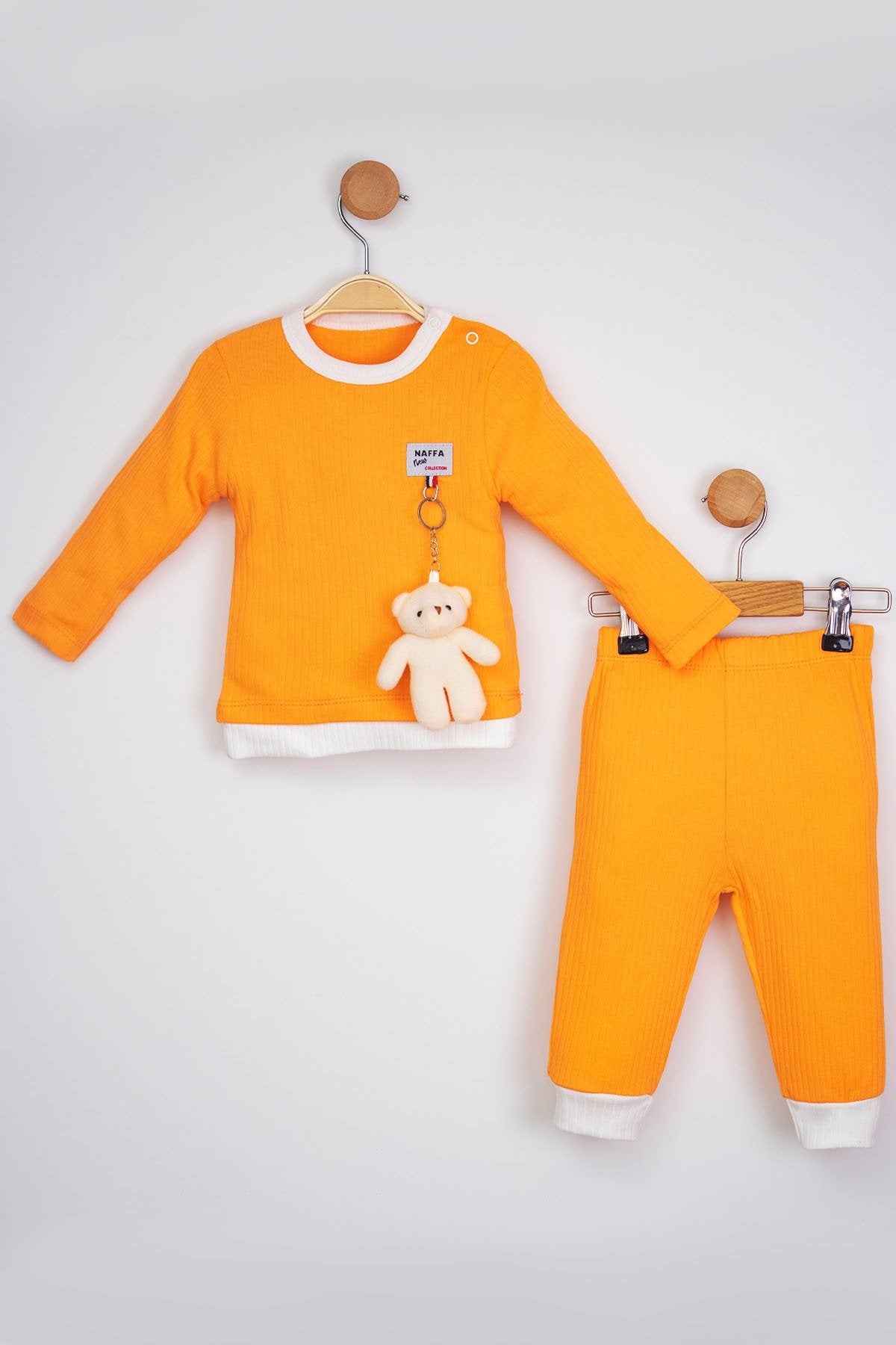 Oyuncak Ayılı 2 Parça Fitilli Kaşkorse Unisex Bebek Takım