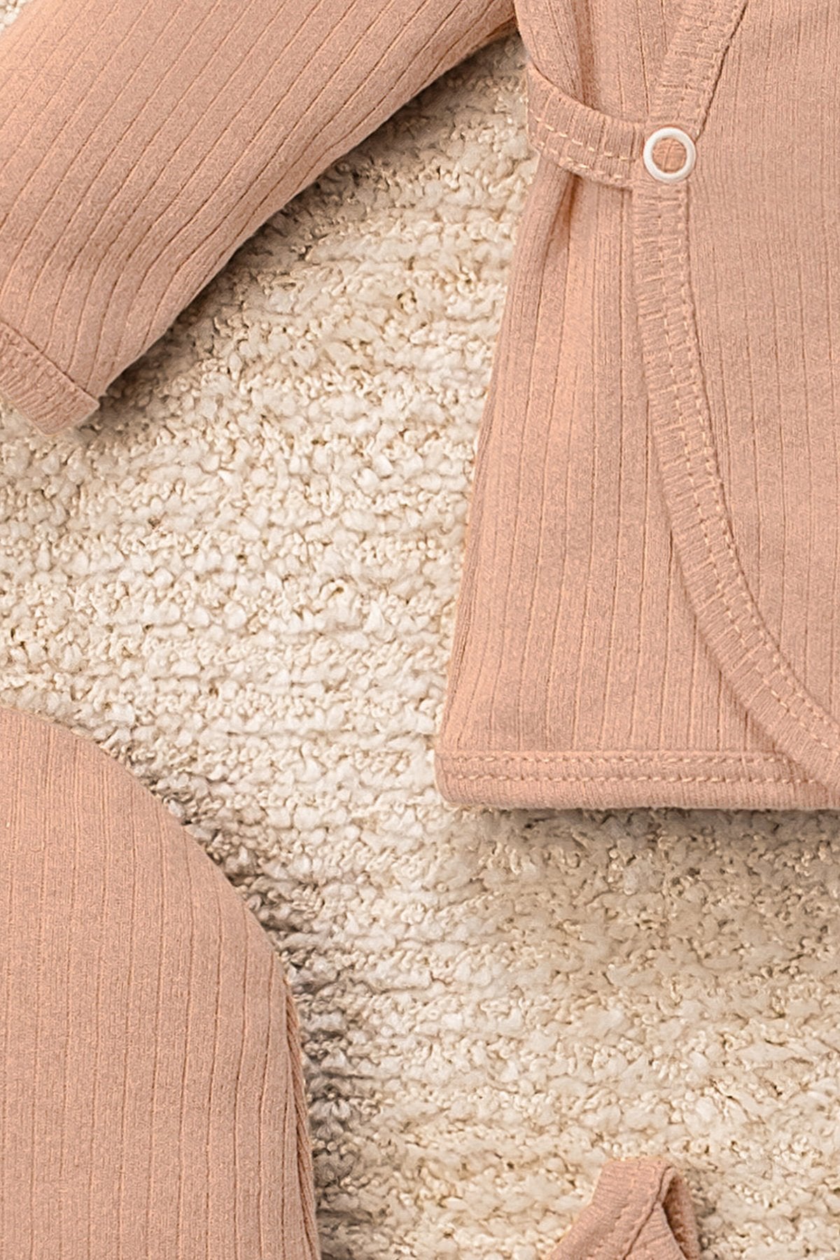 Düz Renk Organik Pamuk Kutulu 5 Parça Hastane Çıkış Seti