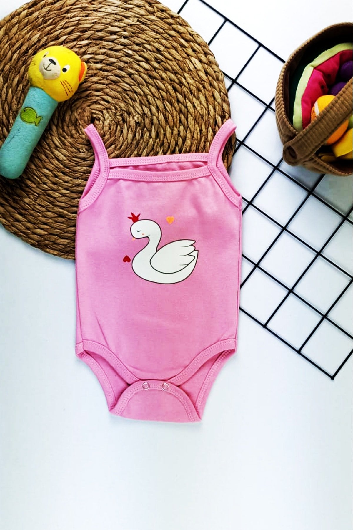 Kız Bebek Ip Askılı Body Zıbın