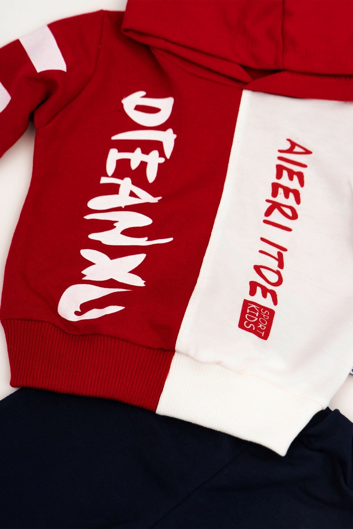 Djeanxu Sport Kid Kapşonlu Alt Üst Bebek 2 Li Takım